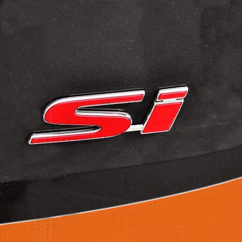 Honda Si Logo - 3D Auto Car Styling SI Logo Metal Badge Chrome Sticker Front Grille ...