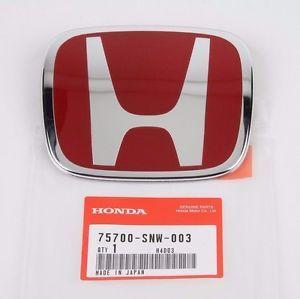 Honda Si Logo - Honda Civic Si FRONT REAR EMBLEM JDM FD2 H Red Genuine NEW 06 14 ...