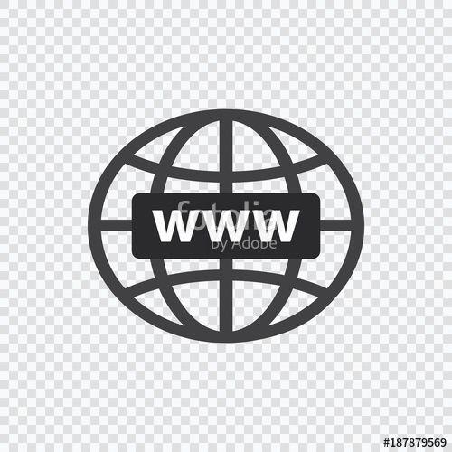 Flat Globe Logo - Simple flat Globe www ion. Vector illustration isolated on ...