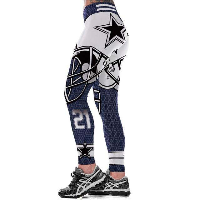 Dallas Cowboys Logo - Dallas Cowboys Logo Fitness Leggings Elastic Fiber Hiphop Party ...