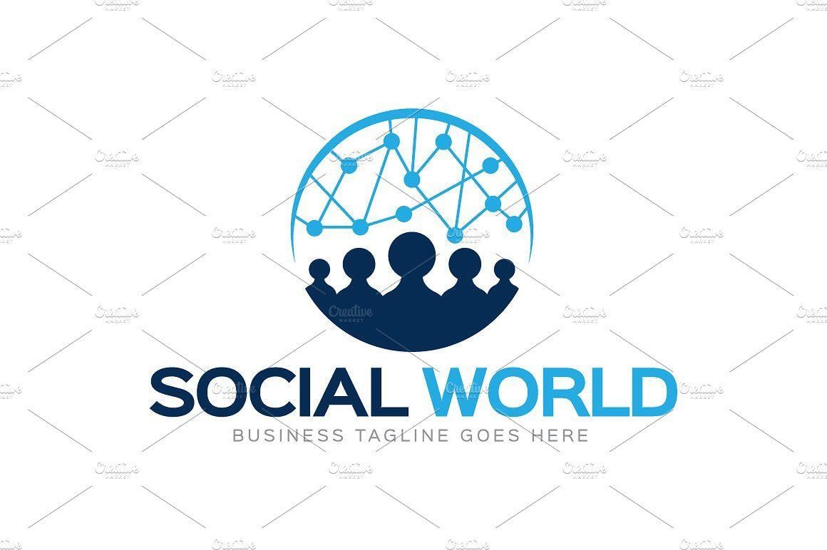 World Logo - Social World Logo ~ Logo Templates ~ Creative Market