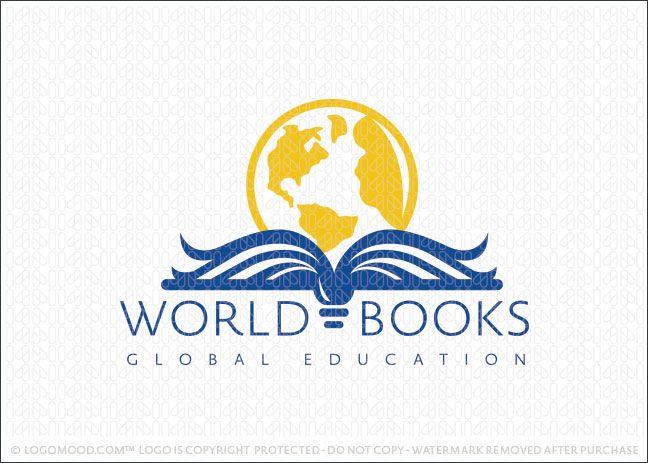 World Business Logo - Readymade Logos for Sale World Books | Readymade Logos for Sale