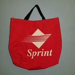 Sprint Old Logo - Sprint Red Canvas Tote Bag Old Logo Fabriko USA
