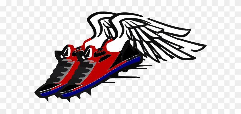 Running Shoe with Wings Logo - Wings Clipart Running Shoe - Running Shoes With Wings Clipart - Free ...