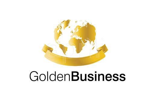 World Business Logo - Golden Business Logo. Golden Business logo for smart busine