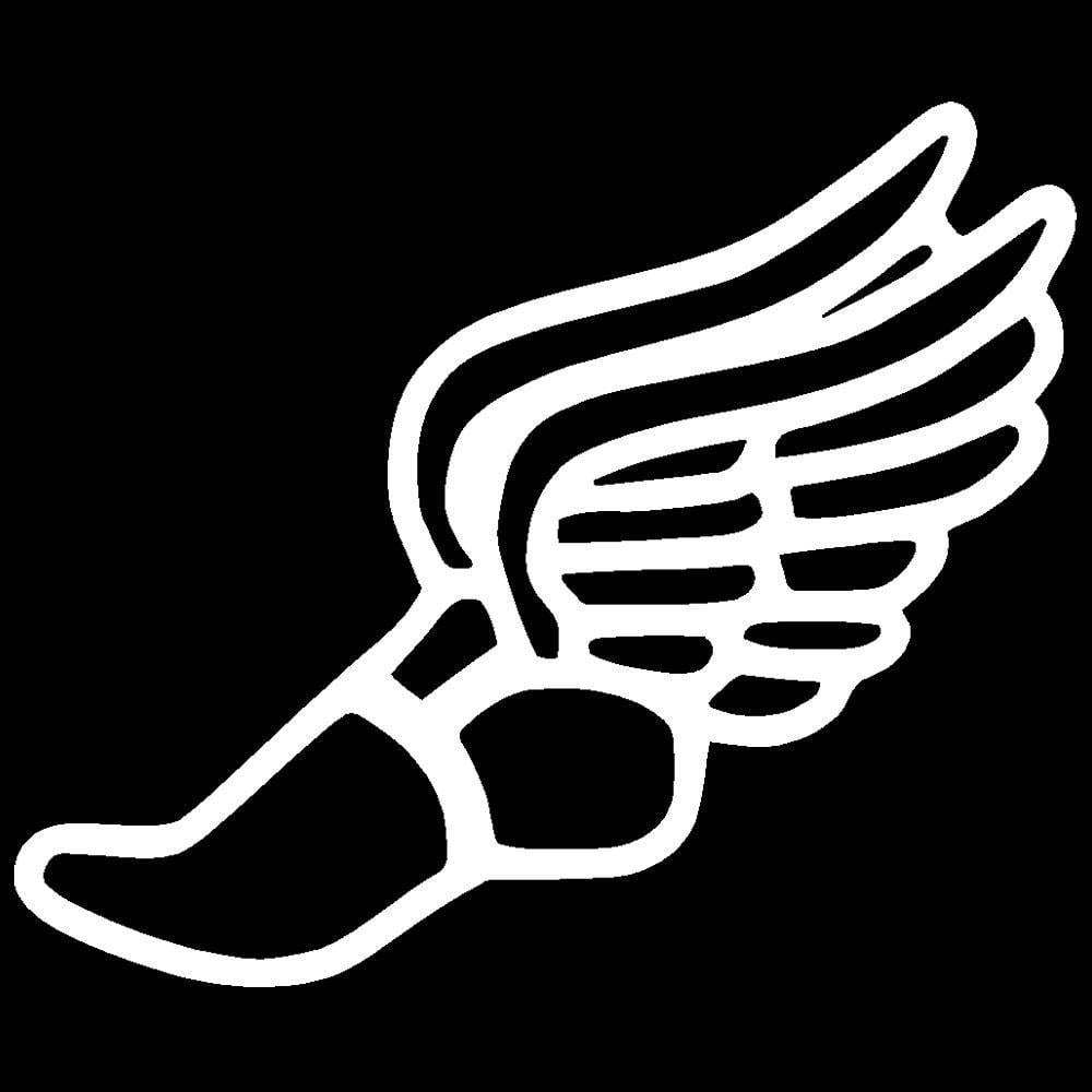 Running Shoe with Wings Logo - Track and field shoe Logos