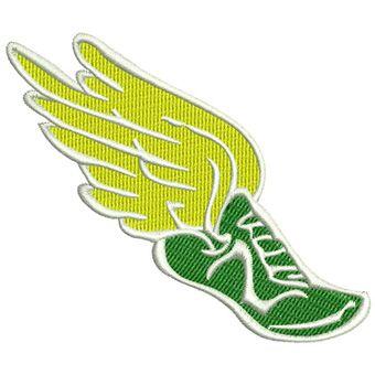 Running Shoe with Wings Logo - Free Track Spikes With Wings, Download Free Clip Art, Free Clip Art
