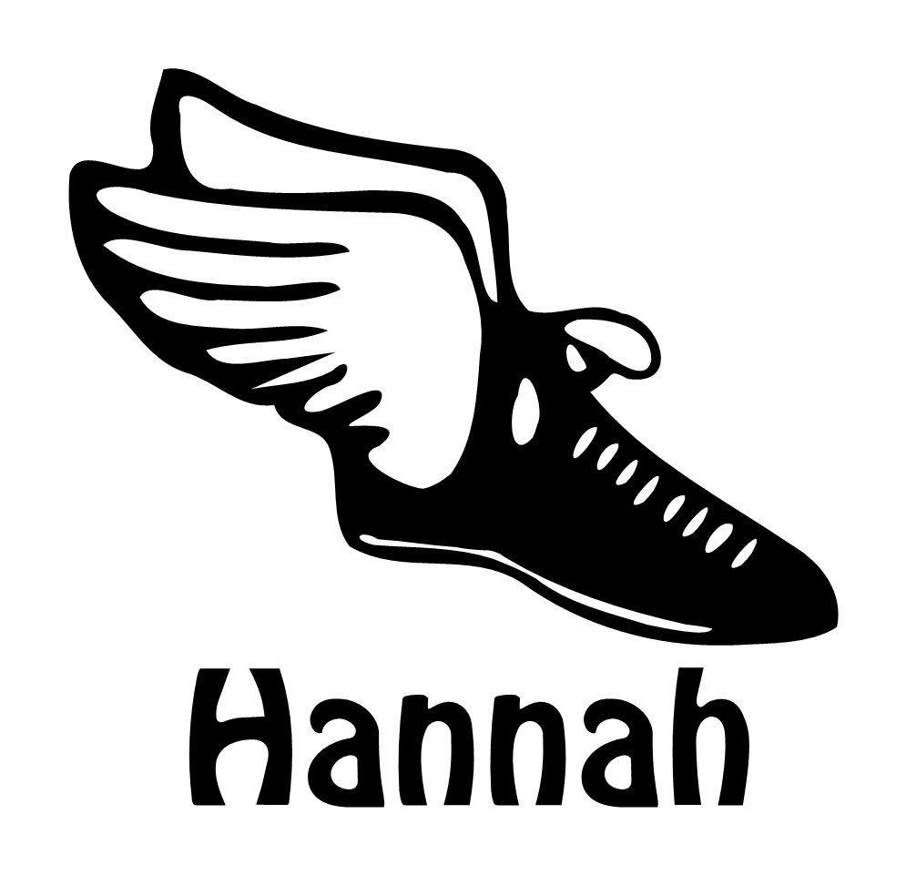 Running Shoe with Wings Logo - Track Shoe Vector at GetDrawings.com | Free for personal use Track ...