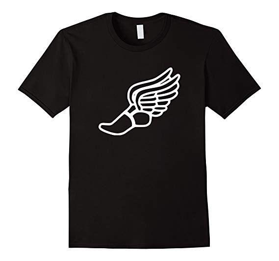 Running Shoe with Wings Logo - Amazon.com: Running Shoe With Wings Track And Field Sneaker T-Shirt ...