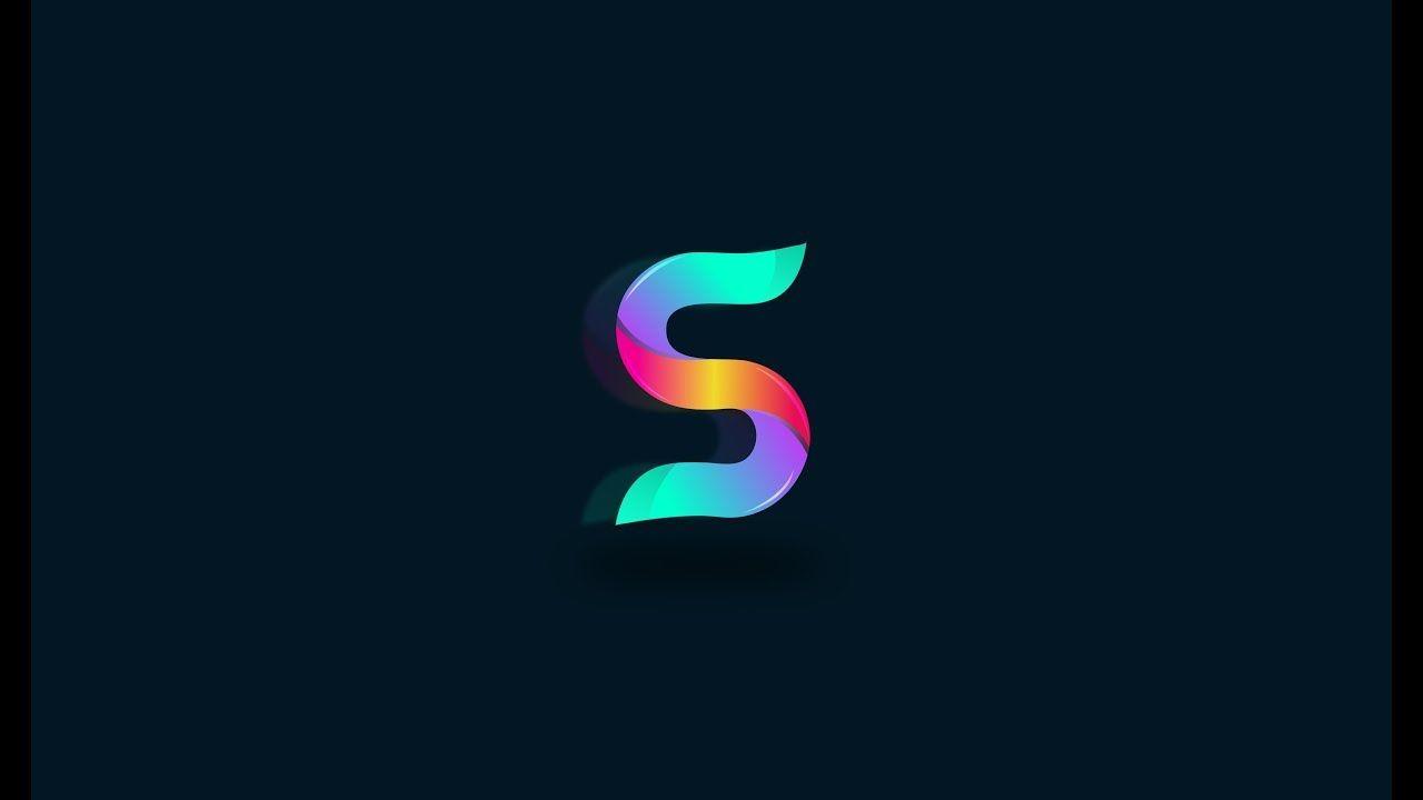 Colorful S Logo - Illustrator tutorial 3D logo design colorful 2017 !! S logo design