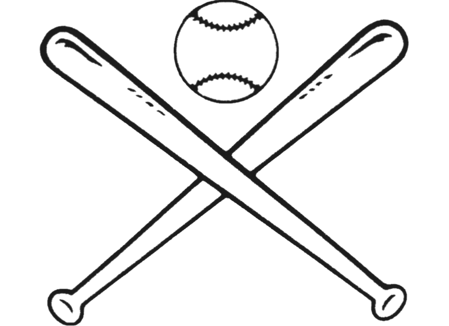Crossed Bat Ball Logo - 15+ Baseball Bats Clipart | ClipartLook