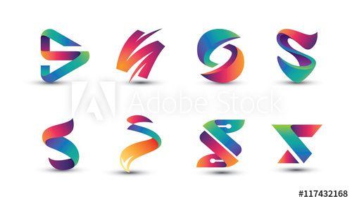 Colorful S Logo - Abstract Colorful S Logo - Set of Letter S Logo - Buy this stock ...