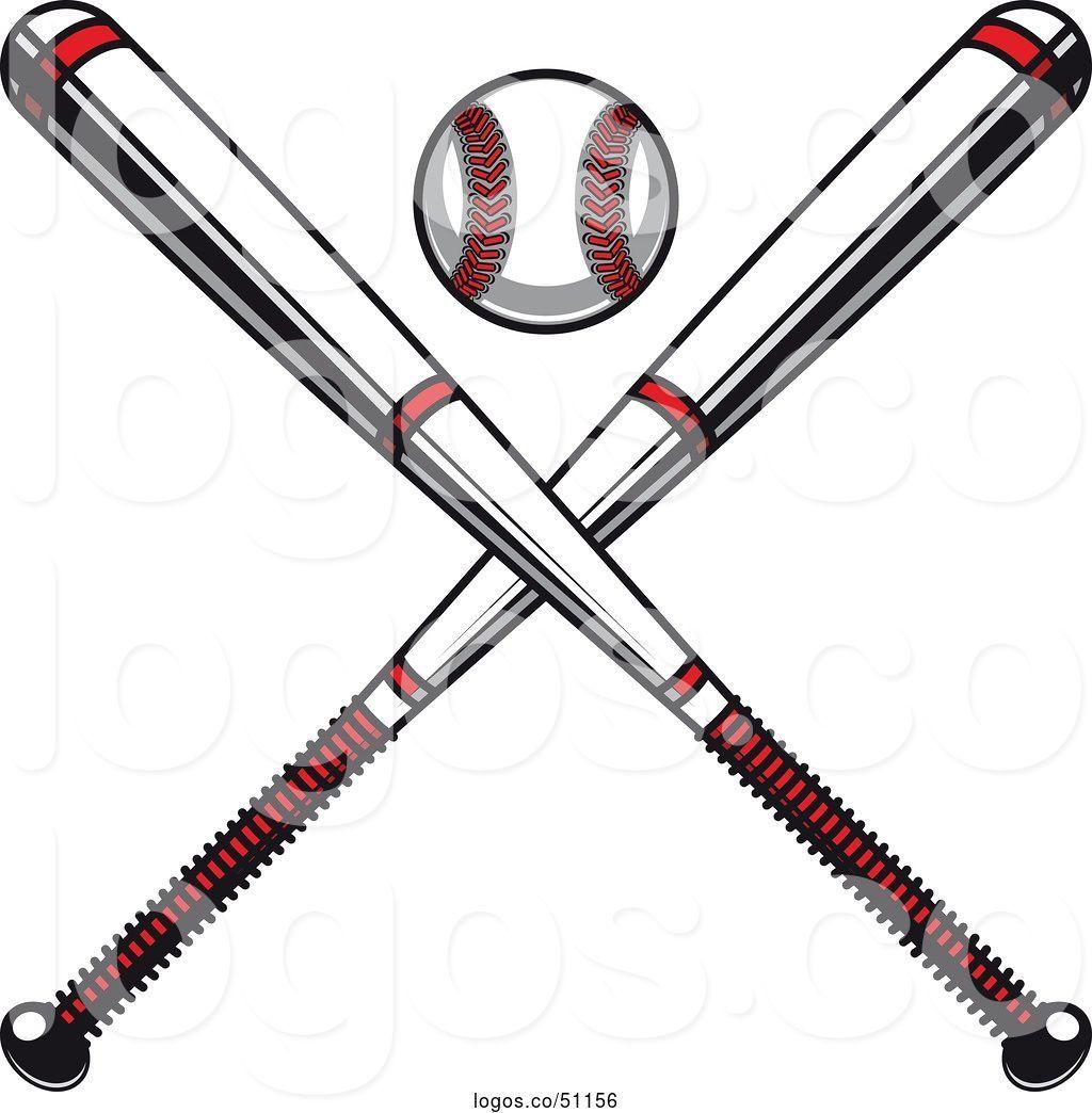 Crossed Bats and Softball Logo - Crossed Bats Vector at GetDrawings.com | Free for personal use ...