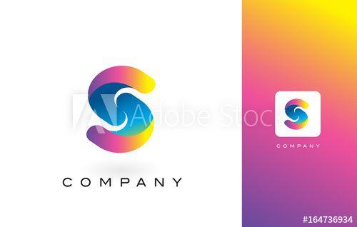 Colorful S Logo - S Logo Letter With Rainbow Vibrant Beautiful Colors.S Colorful