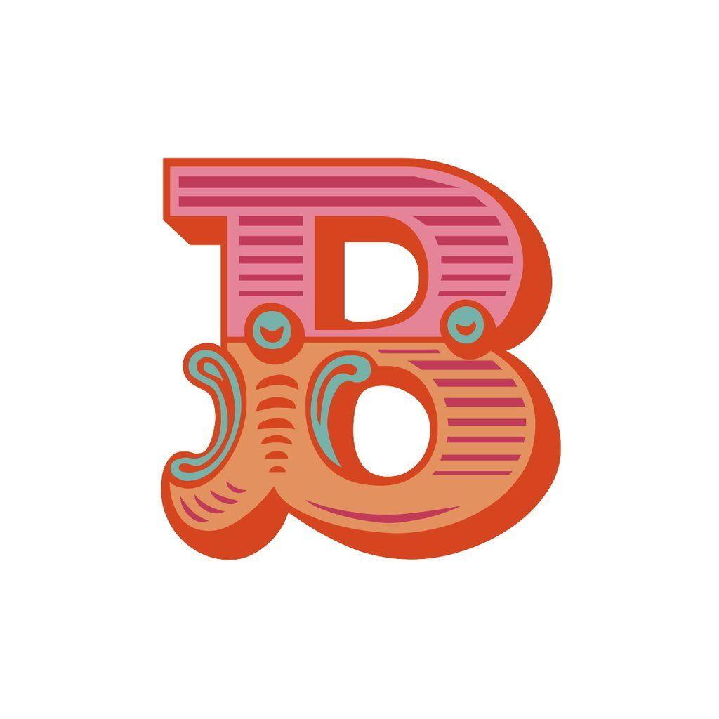 Box with Orange B Logo - Letter B (White background) posters & prints by Magnolia Box