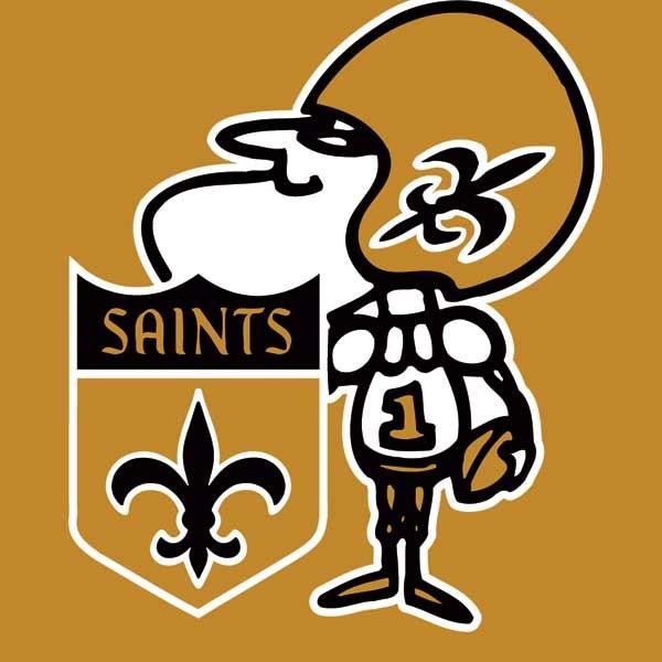 New Orleans Saints Logo - New Orleans Saints Retro Logo Headphone Skins | Skinit x NFL
