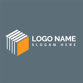White Box with Orange B Logo - Free 3D Logo Designs. DesignEvo Logo Maker