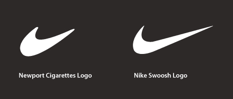 First Nike Logo - Nike Swoosh Logo vs Newport Cigarettes Swoosh Logo. The Logo Smith