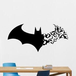 Bat Logo - Batman Wall Decal Bat Logo Superhero Vinyl Sticker Decor Kids Comics ...