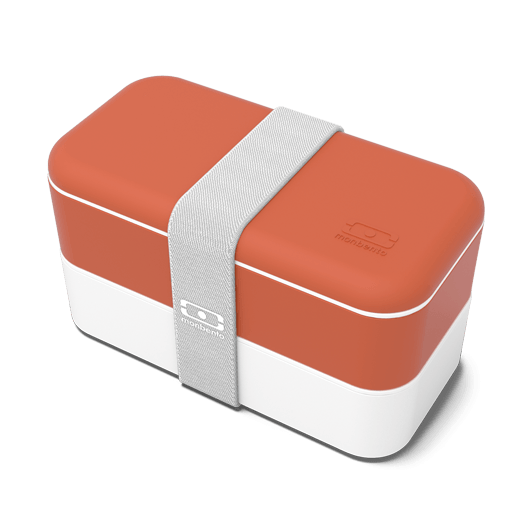 White Box with Orange B Logo - MB Original Brique / white - The bento box