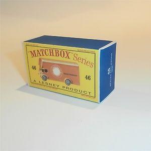 White Box with Orange B Logo - Matchbox Lesney 46 b Bealesons Van D Style Empty Box