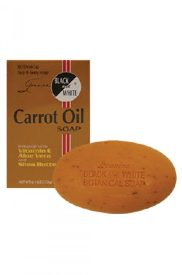 White Box with Orange B Logo - Black & White Box Carrot Oil Soap (6.1 Oz)