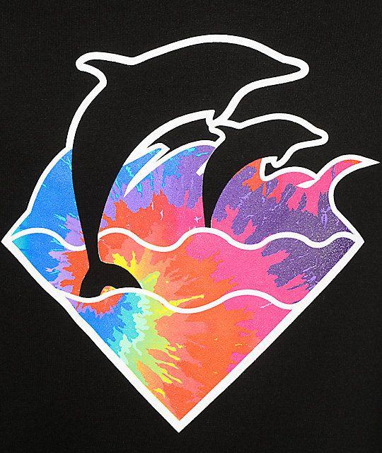 Pink Dolphin Logo - Pink Dolphin Waves Tie Dye Hoodie | Zumiez
