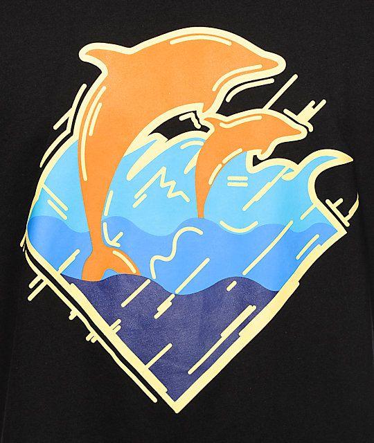 Pink Dolphin Logo - Pink Dolphin 90s Wave T-Shirt | Zumiez