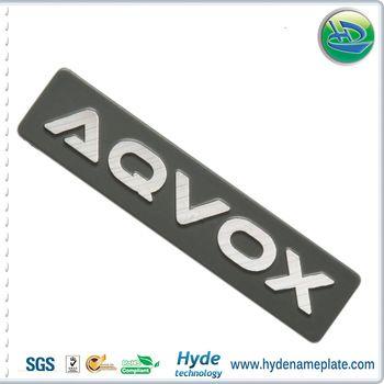 Aluminum Company Logo - Shinny Embossed Aluminum Company Name Sticker,Aluminum Sticker Metal ...