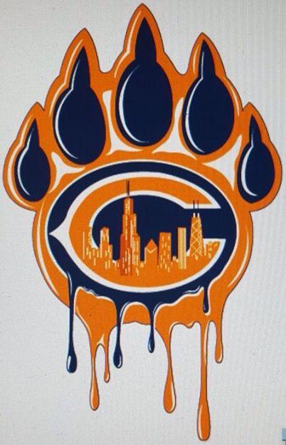 Chicago Bears Logo - Chicago bleeds Orange & Blue. Chicago Bears. Chica
