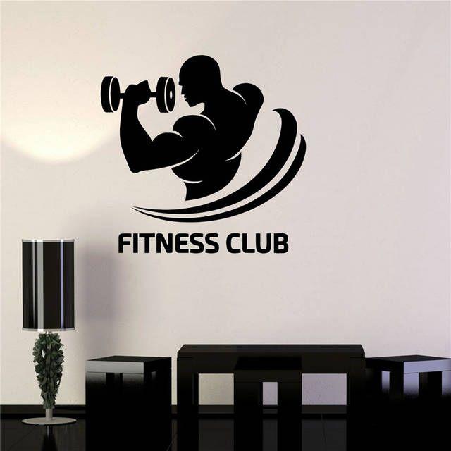 Fitness Club Logo - Online Shop Vinyl Decal Fitness Club Logo Gym Bodybuilding Sports ...