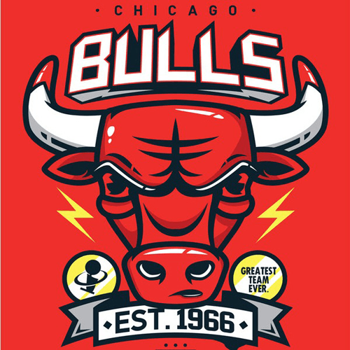 Cool Art Logo - Bulls Art Logo-NBA Cool Logos,