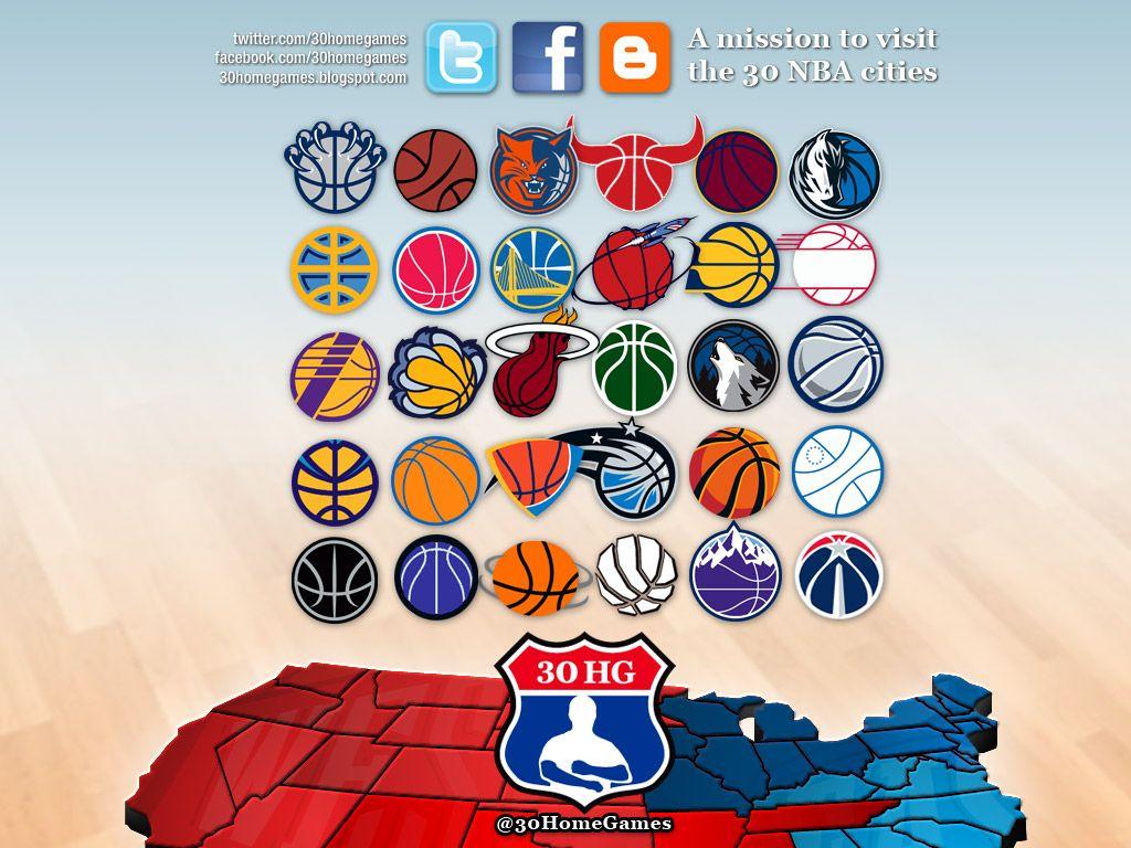 Cool Basketball Team Logo - 30 Home Games: New 30 Home Games Wallpaper - NBA ball logos