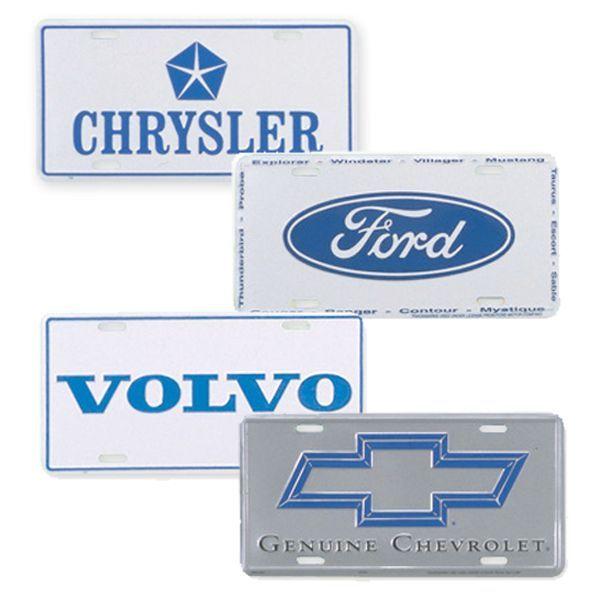 Aluminum Company Logo - DS 0265 Embossed Aluminum Logo License Plates 0265