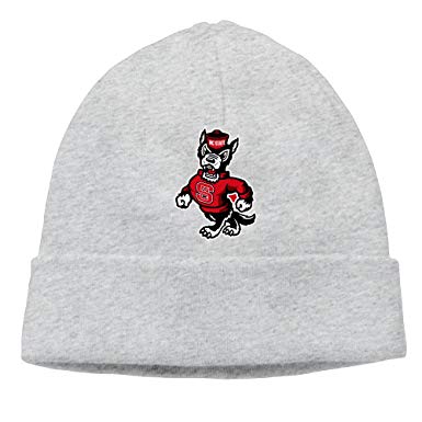 Cool Wolf Pack Logo - NC State Wolfpack Wolf Logo Cool Winter Hats Wool Beanie Hat: Amazon ...