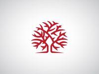 Tree with Red Logo - bevouliin / Tags / logo | Dribbble
