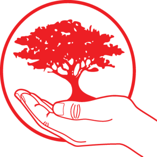 Tree with Red Logo - Caretaker Landscape and Tree Management - Commercial Landscape and ...