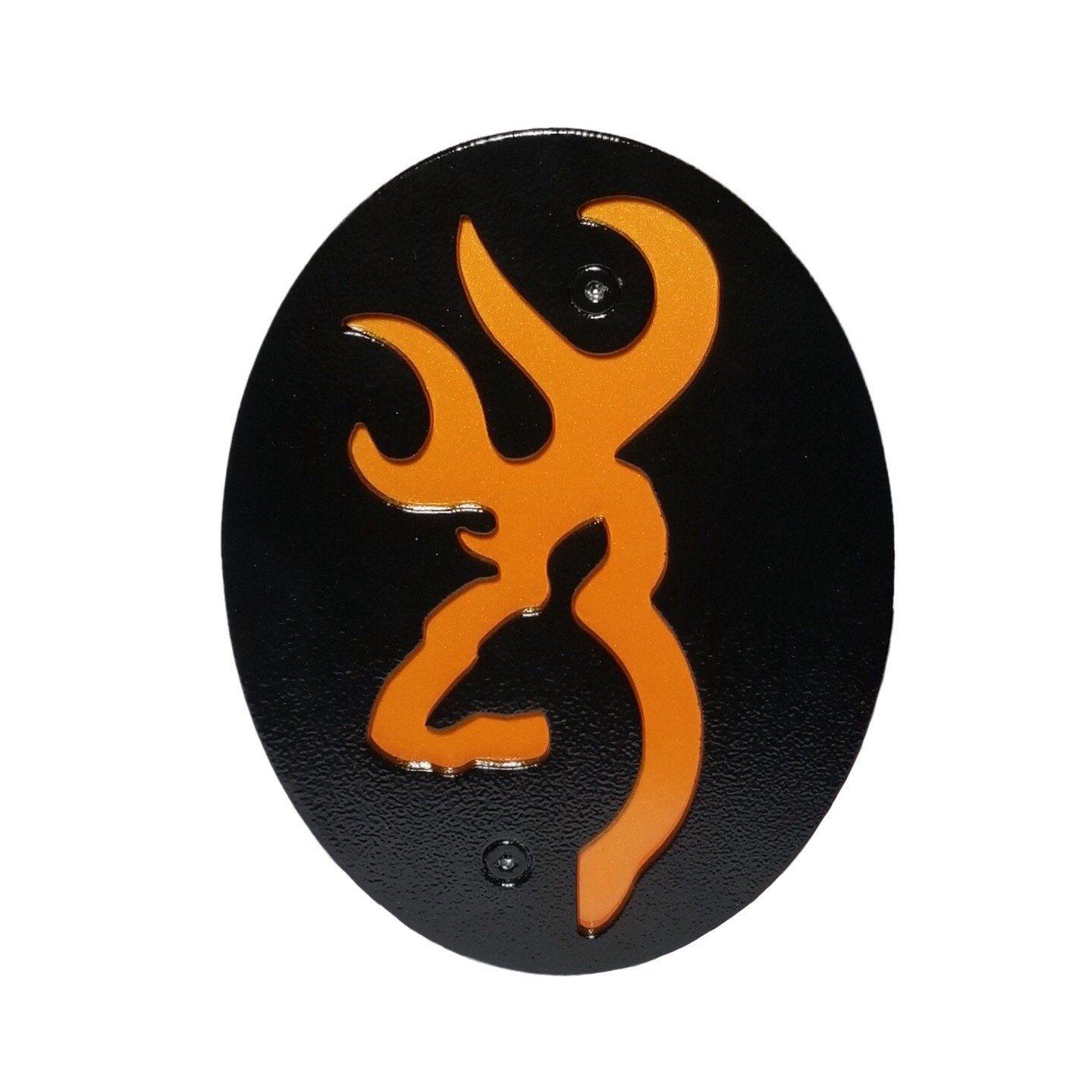 Orange Browning Logo - Browning Logos Hitch Cover Black Texture & Safety