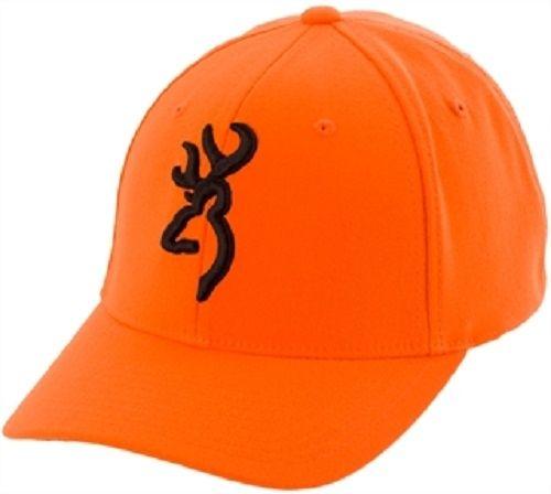 Orange Browning Logo - Browning Flex-Fit Blaze Orange Cap with Black Buckmark