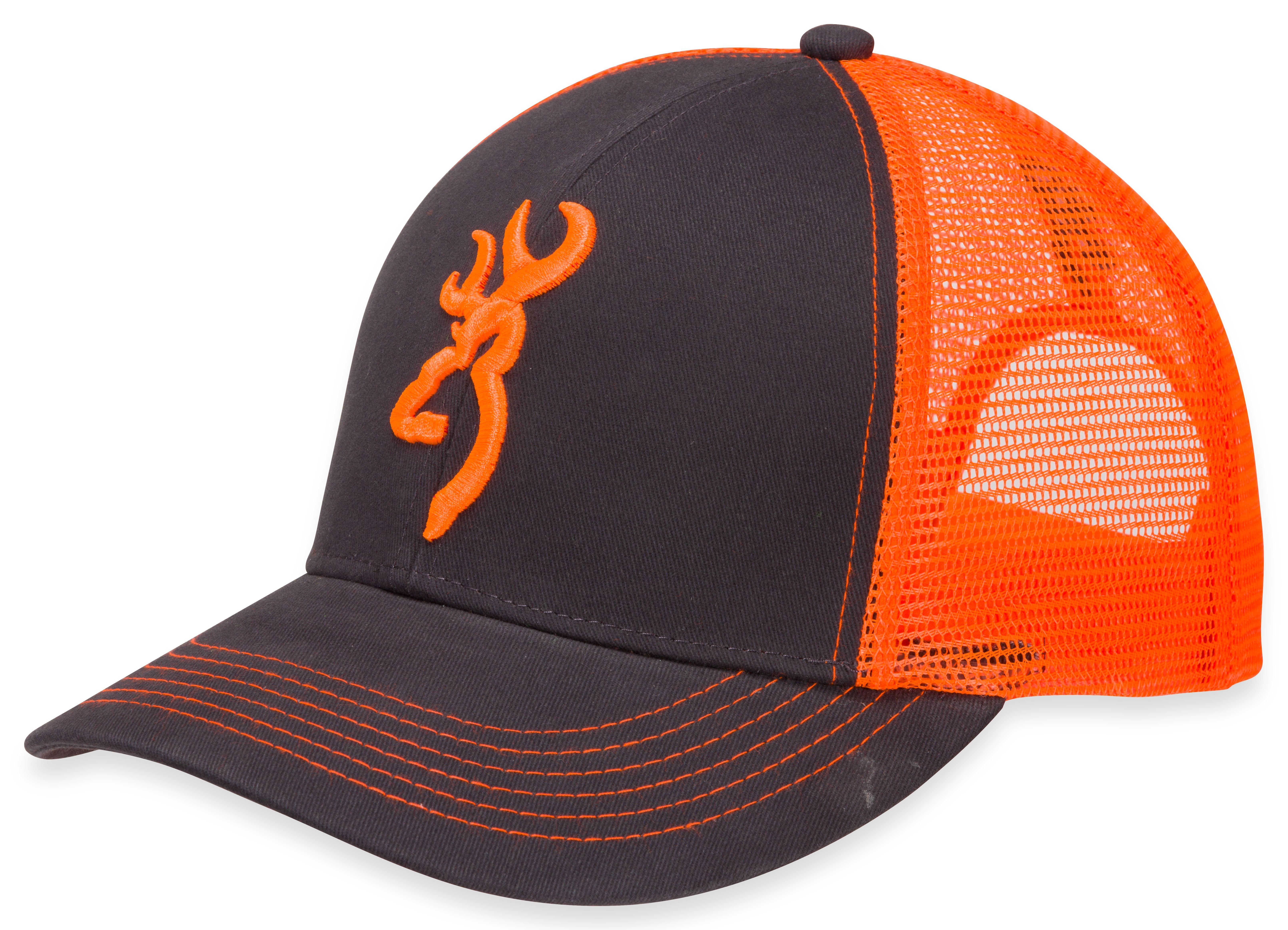 Orange Browning Logo - Flashback Cap - Charcoal/Neon Orange