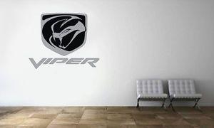 New Viper Logo - Dodge Viper Logo Wall Decal Luxury Sport New Car Decor Art Mural ...