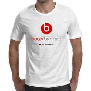 Monster Beats Logo - Beats By Dr Dre Monster Logo White T-Shirt Size S-5XL | eBay