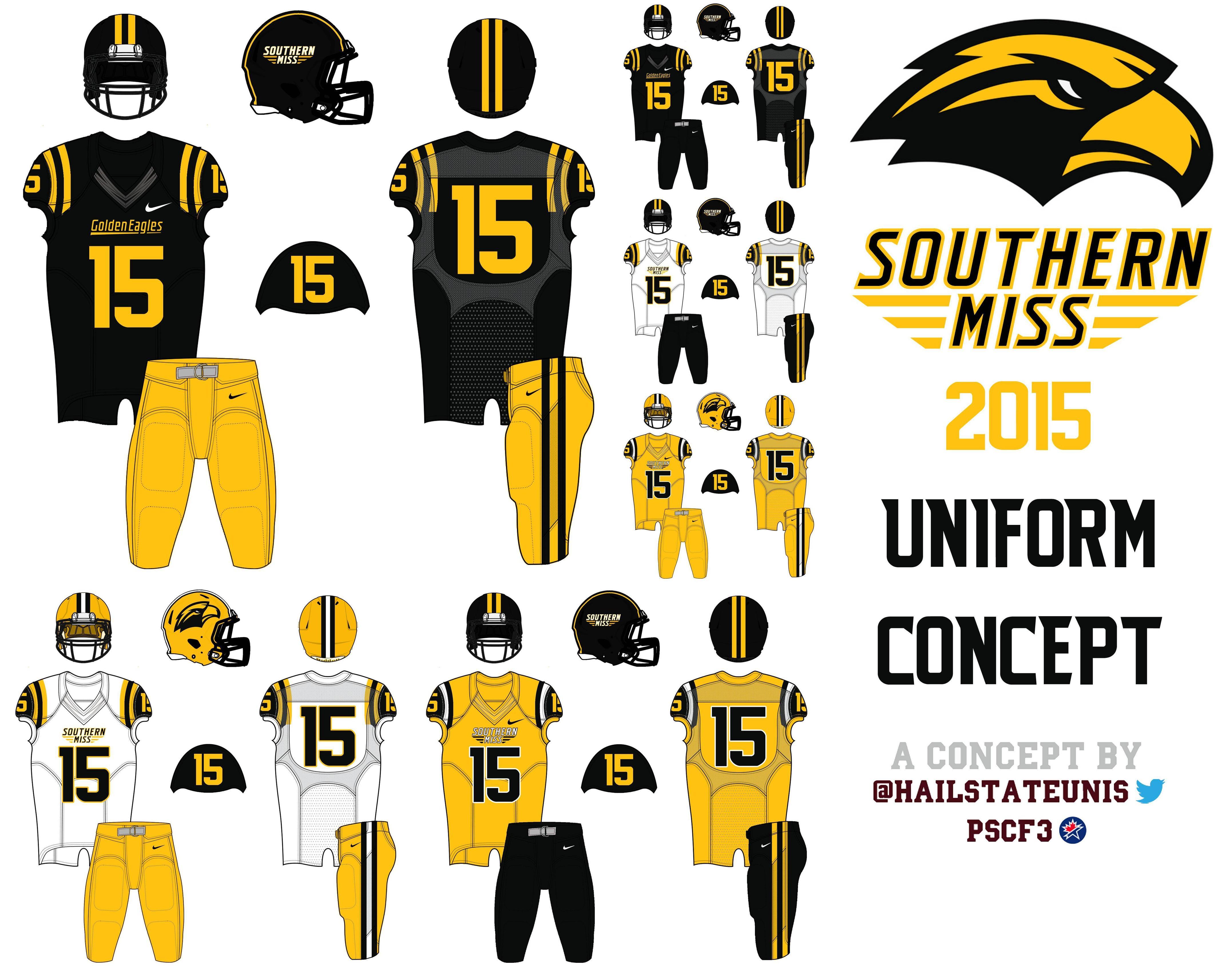 Black and Yellow Bird Logo - Southern Miss Football - Concepts - Chris Creamer's Sports Logos ...