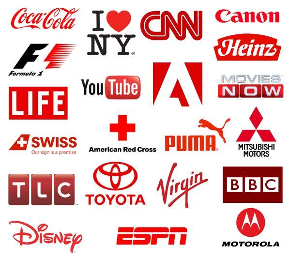 Grey and Red Logo - Top 20 famous logos designed in Red