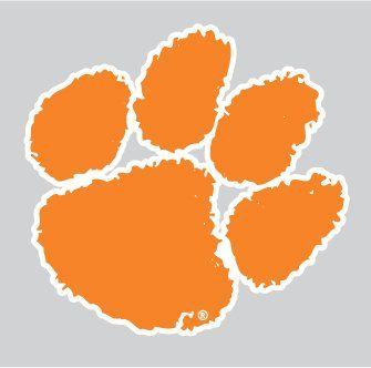 Tiger Paw Logo - Clemson Tigers Orange TIGER PAW Logo 6 Vinyl Decal Car