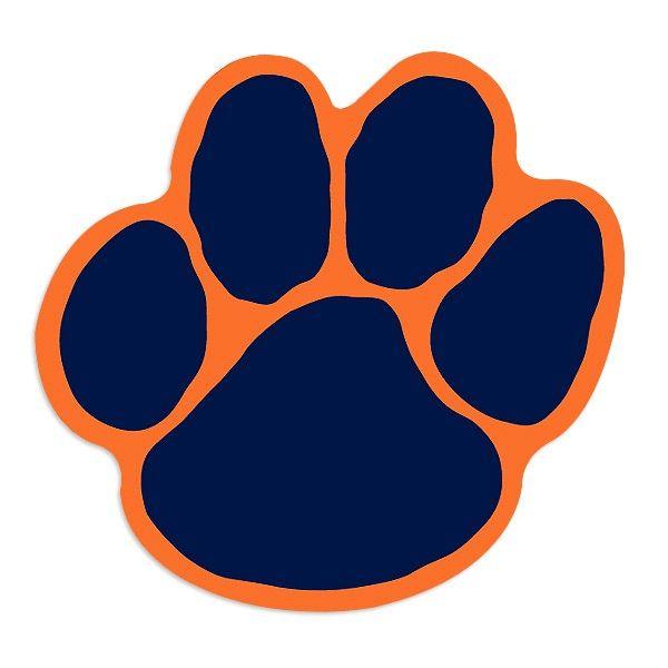 Tiger Paw Logo - Download Auburn Tiger Paw Clipart | Belle Haven Elementary School ...