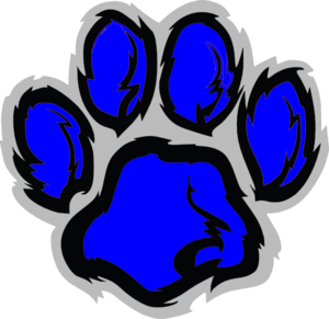 Tiger Paw Logo - Blue Tiger Paw Clip Art at Clker.com - vector clip art online ...