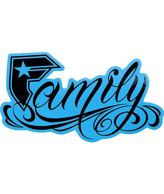 Famous Family Logo - Famous Stars & Straps Black & Blue 6 Family Sticker | Zumiez