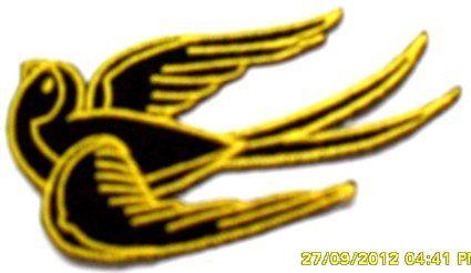 Black and Yellow Bird Logo - Buy Yellow Black Bird Logo Embroidered Iron on Patches for Jeans ...