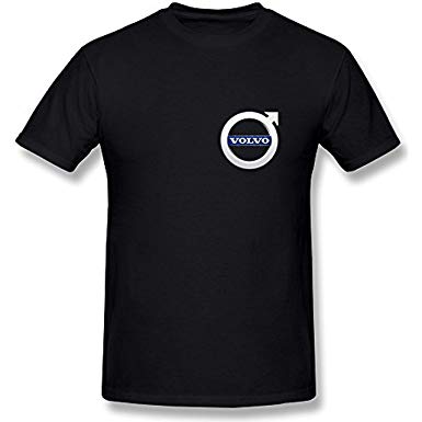Famous Black and Blue Logo - Fly&Tian Men's Famous Swedish Car Brand Volvo Logo T Shirts Black ...